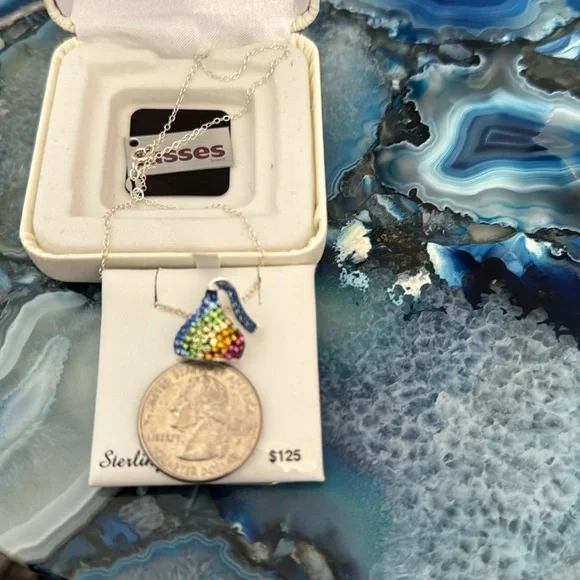 Sterling Silver Hershey’s Kiss Necklace - Picture 5 of 7